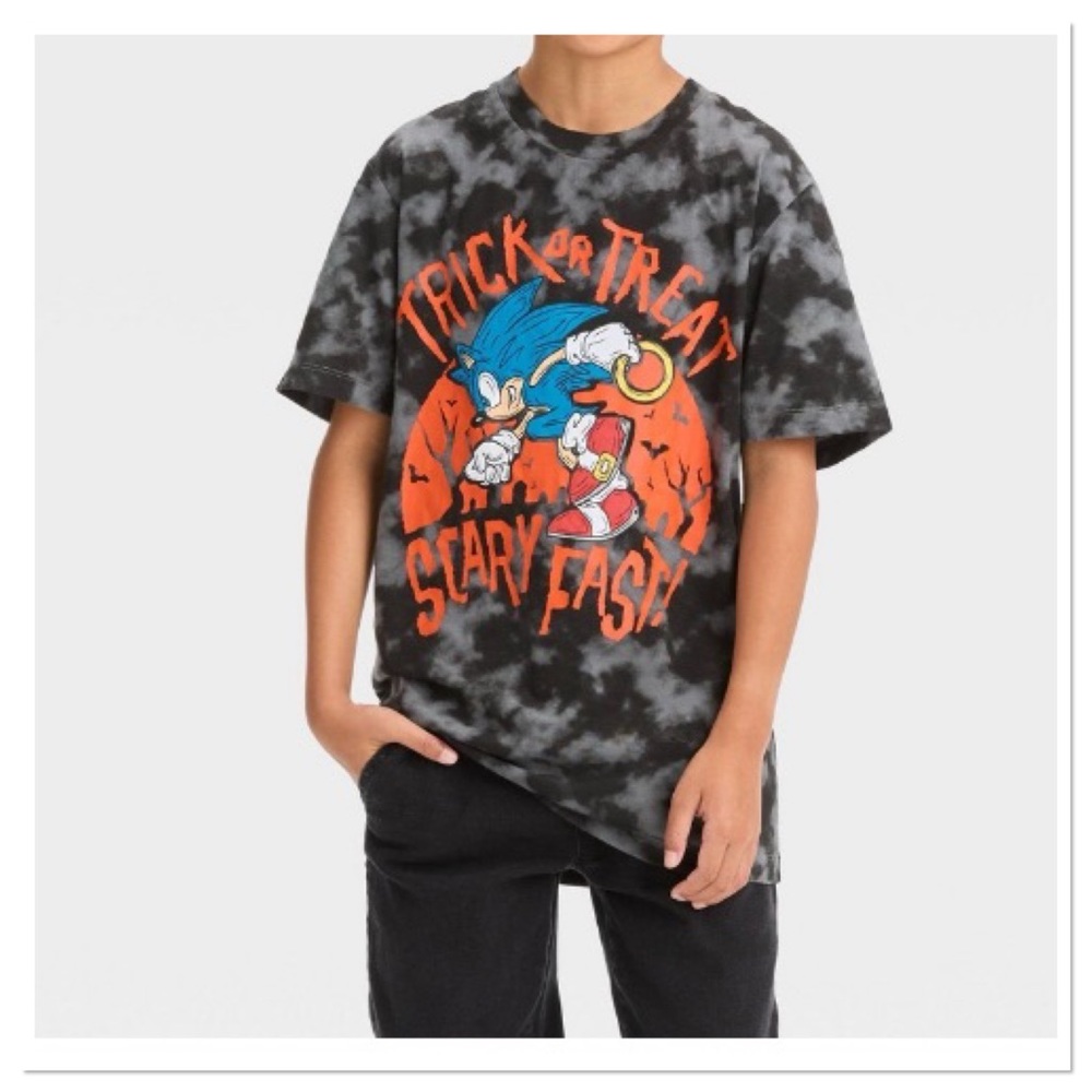 Boy’s Sonic the Hedgehog Fast Halloween Short Sleeve Graphic T-Shirt